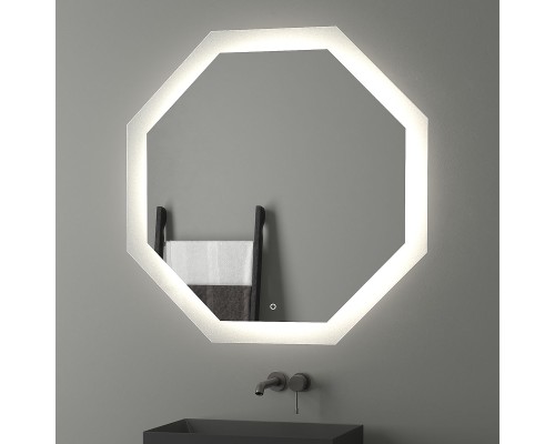 Зеркало Evoform Ledshine 100x100 с подсветкой 32 W - сенсорный выключатель - нейтральный белый свет