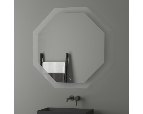 Зеркало Evoform Ledshine 100x100 с подсветкой 32 W - сенсорный выключатель - нейтральный белый свет