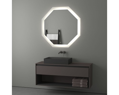 Зеркало Evoform Ledshine 100x100 с подсветкой 32 W - сенсорный выключатель - нейтральный белый свет
