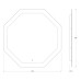 Зеркало Evoform Ledshine 100x100 с подсветкой 32 W - сенсорный выключатель - нейтральный белый свет