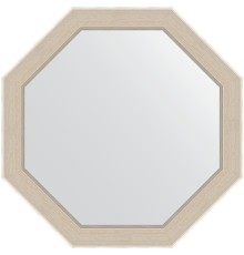 Зеркало Evoform Octagon 54x54 в багетной раме - Травленое серебро 52 мм
