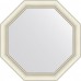 Зеркало Evoform Octagon 61x61 в багетной раме - Белый с серебром 60 мм