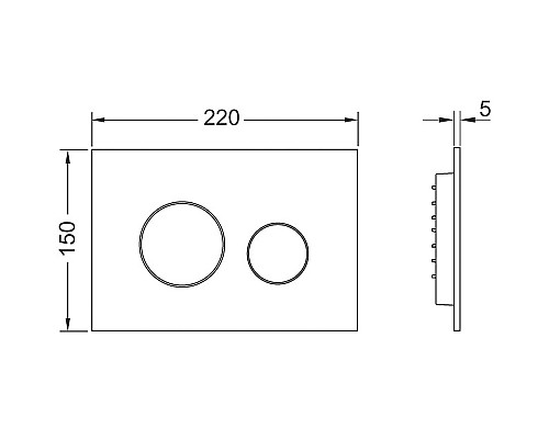Клавиша смыва Tece Loop 9240937 Красная бронза металлик