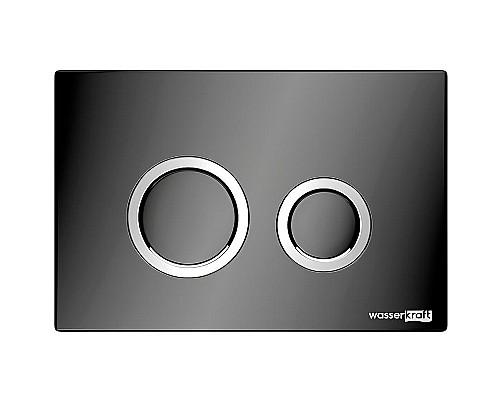 Инсталляция WasserKRAFT Salm 27TLT.010.ME.BL.PB01 для унитаза Черное стекло с Черной глянцевой клавишей смыва