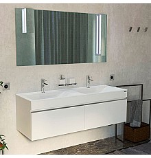 Тумба под раковину Velvex Pulsus 140 tp.PUL.PUL.140.2Y Белая глянцевая