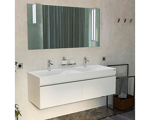 Тумба под раковину Velvex Pulsus 140 tp.PUL.PUL.140.2Y Белая глянцевая