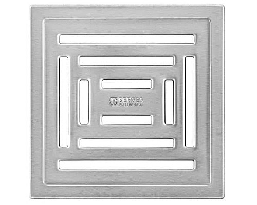 Душевой трап Berges Zentrum Uno 100x100 090471 с решеткой Хром матовый