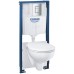 Комплект унитаза с инсталляцией Grohe Solido Compact с сиденьем Микролифт и клавишей смыва Хром