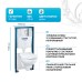Комплект унитаза с инсталляцией Grohe Solido Compact с сиденьем Микролифт и клавишей смыва Хром