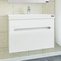 Тумба под раковину СанТа Лондон 70 2 ящика подвесная Белая
