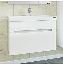 Тумба под раковину СанТа Лондон 70 2 ящика подвесная Белая