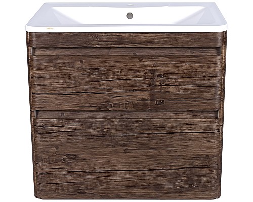 Тумба под раковину Style Line Атлантика Люкс Plus 80 ЛС-00000664 подвесная Старое дерево