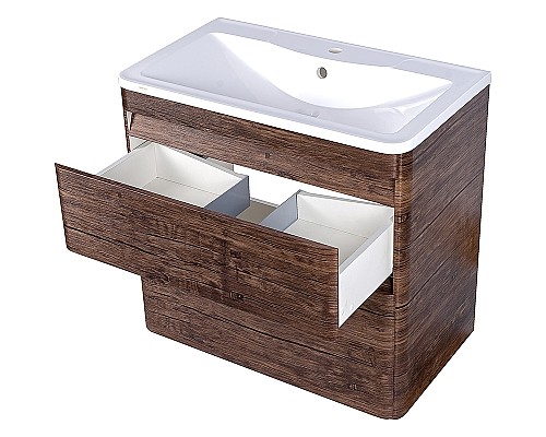 Тумба под раковину Style Line Атлантика Люкс Plus 80 ЛС-00000664 подвесная Старое дерево