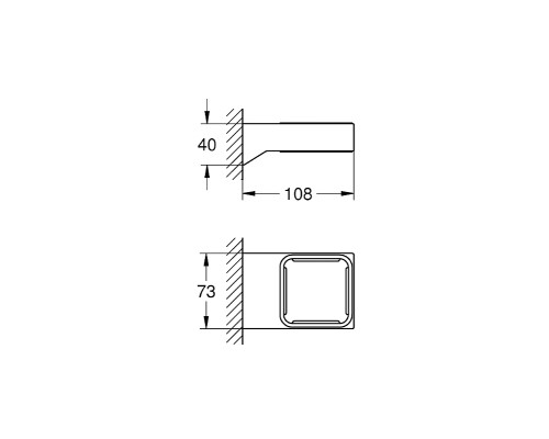 Держатель Grohe Selection Cube 40865000 Хром