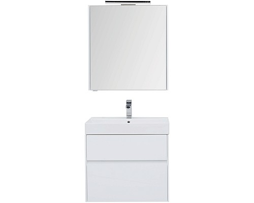Комплект мебели для ванной Aquanet Бруклин 70 207804 подвесной Белый глянец
