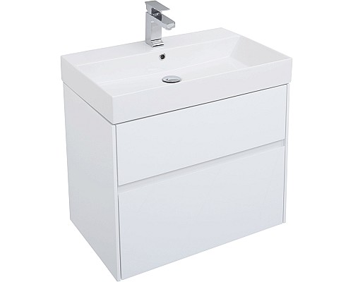 Комплект мебели для ванной Aquanet Бруклин 70 207804 подвесной Белый глянец