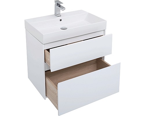 Комплект мебели для ванной Aquanet Бруклин 70 207804 подвесной Белый глянец