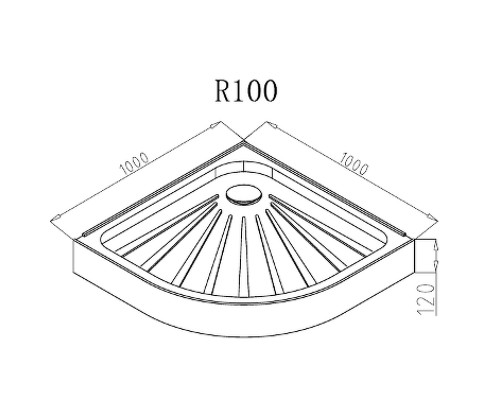 Душевой поддон из АБС-пластика Ceruttispa R100 100х100 Белый