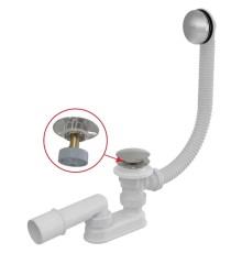 Слив-перелив Alcaplast (A504CKM) Click-Clack Хром Белый