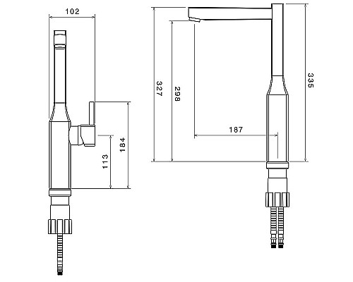 Смеситель для кухни Shouder Unique 0170517 Черный Золото