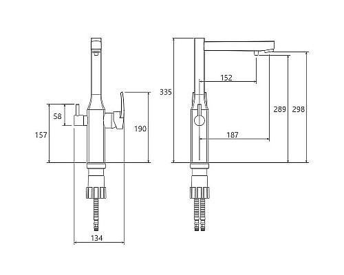 Смеситель для кухни Shouder Unique Plus 0180816 Слоновая кость Золото