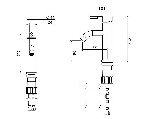 Смеситель для раковины Shouder Marino 0110204 Хром