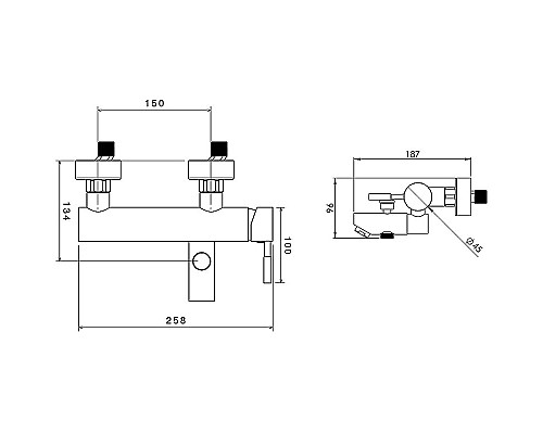Смеситель для ванны Shouder Marino 0110104 Хром