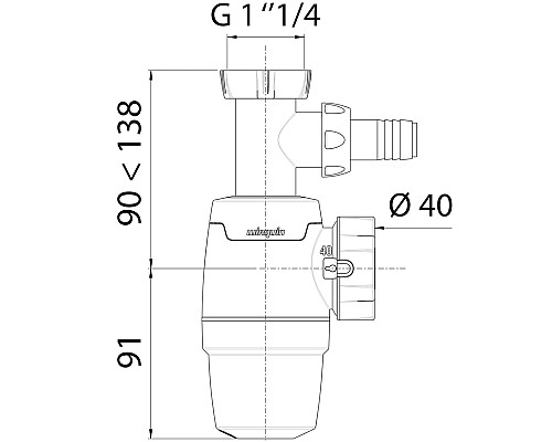 Сифон для раковины Wirquin Neo 30987070 Белый