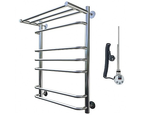 Электрический полотенцесушитель Тругор Идеал 3 элТЭН 80x50 с полкой Хром
