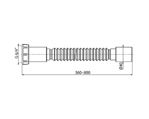 Гибкое соединение Alcaplast A791 6/4x40