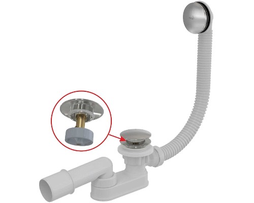 Слив-перелив Alcaplast Click-Clack Хром