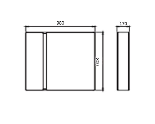 Зеркальный шкаф Creavit Verti 100 VE1100.00.VV с подсветкой Орех