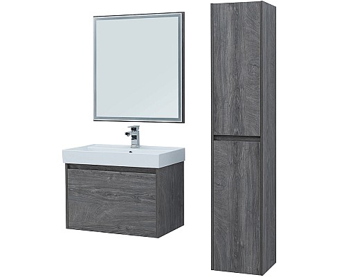 Тумба с раковиной Aquanet Nova Lite 75 245242 подвесная Дуб рошелье