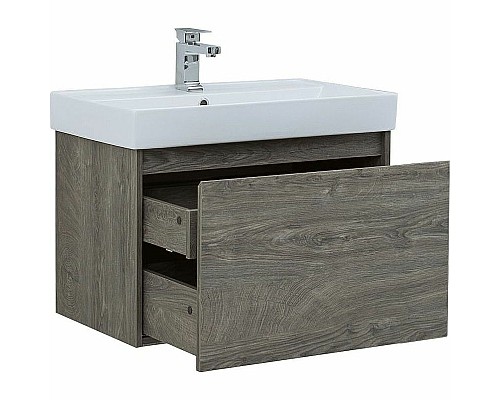 Тумба с раковиной Aquanet Nova Lite 75 245242 подвесная Дуб рошелье