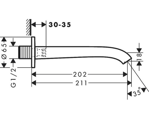 Излив для смесителя Hansgrohe Vivenis 75410000 Хром