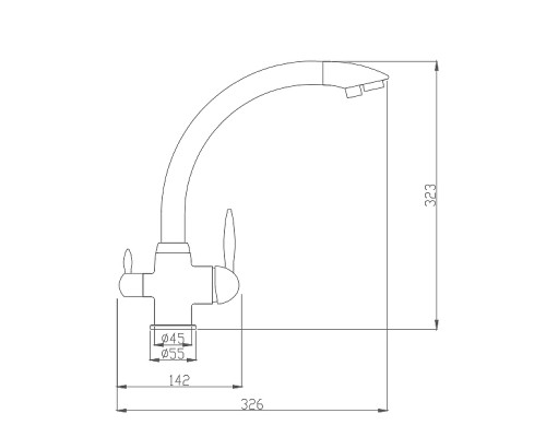 Смеситель для кухни Haiba Сатин