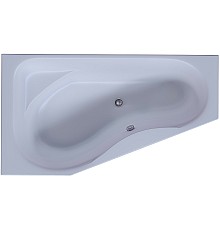 Акриловая ванна Aquatek Медея 170x95 L MED180-0000037 без гидромассажа с фронтальной панелью с каркасом (вклеенный) со слив-переливом