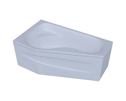 Акриловая ванна Aquatek Медея 170x95 L MED180-0000037 без гидромассажа с фронтальной панелью с каркасом (вклеенный) со слив-переливом