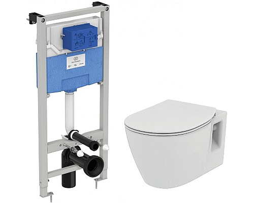 Комплект унитаза с инсталляцией Ideal Standard Connect Prosys E8822301PC15 с сиденьем Микролифт без клавиши смыва
