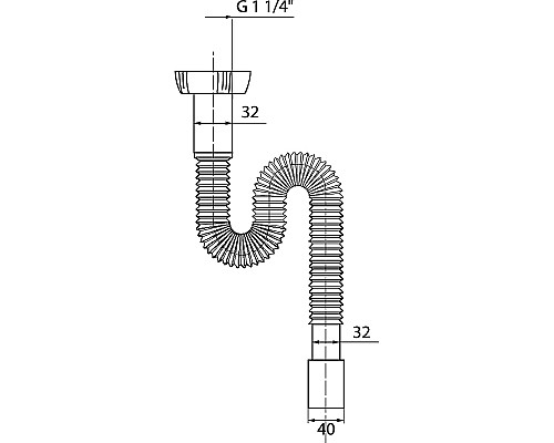 Сифон для раковины Wirquin 30717998 без выпуска