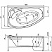 Акриловая ванна Aquanet Jersey 170x90 R 205329 без гидромассажа