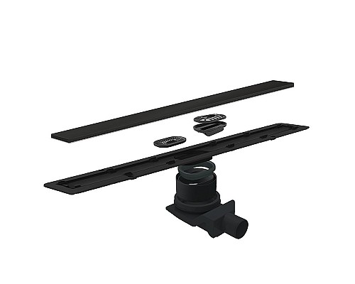 Душевой лоток Pestan Confluo Frameless Line 300 13701259 с двухсторонней решеткой Черный матовый / полая под плитку