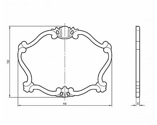 Зеркало Migliore CDB 90 30491 Бронза Зеркало Migliore CDB 90 30491 Бронза