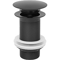 Донный клапан WellWant WWS02110B click-clack Черный матовый