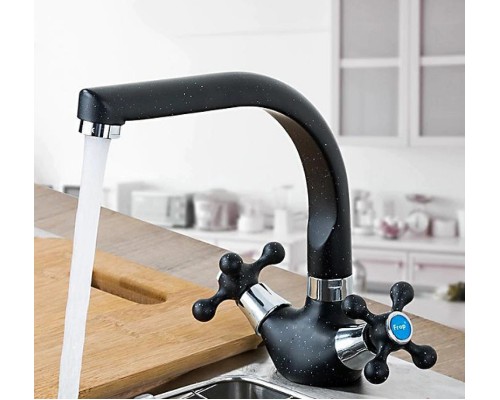 Смеситель для кухни Frap H5408 F5408-7 Черный матовый
