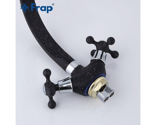 Смеситель для кухни Frap H5408 F5408-7 Черный матовый