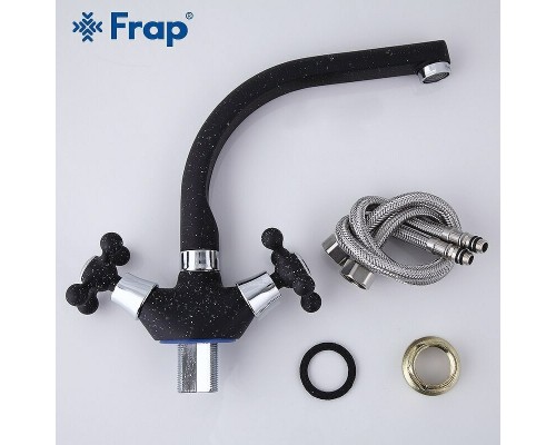 Смеситель для кухни Frap H5408 F5408-7 Черный матовый