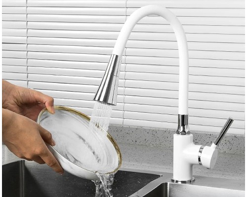 Смеситель для кухни Frap H44-8 F4044-8 Белый Хром