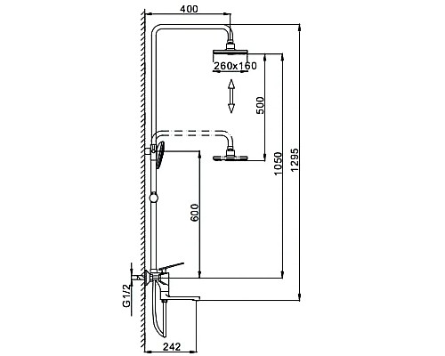 Душевая система Frap H58 F2458 Белая Хром Душевая система Frap H58 F2458 Белая Хром