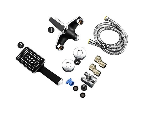 Смеситель для ванны Frap H57 F3257 Черный матовый Хром